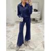 imageANRABESS Womens 2 Piece Outfits Half Zip Sweatshirt amp Wide Leg Pants Airport Travel Lounge Matching Sets Sweatsuits ClothingNavy Blue