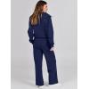 imageANRABESS Womens 2 Piece Outfits Half Zip Sweatshirt amp Wide Leg Pants Airport Travel Lounge Matching Sets Sweatsuits ClothingNavy Blue