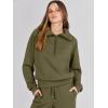 imageANRABESS Womens 2 Piece Outfits Half Zip Sweatshirt amp Wide Leg Pants Airport Travel Lounge Matching Sets Sweatsuits ClothingOlive