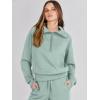 imageANRABESS Womens 2 Piece Outfits Half Zip Sweatshirt amp Wide Leg Pants Airport Travel Lounge Matching Sets Sweatsuits ClothingPea Green