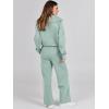 imageANRABESS Womens 2 Piece Outfits Half Zip Sweatshirt amp Wide Leg Pants Airport Travel Lounge Matching Sets Sweatsuits ClothingPea Green