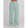 imageANRABESS Womens 2 Piece Outfits Half Zip Sweatshirt amp Wide Leg Pants Airport Travel Lounge Matching Sets Sweatsuits ClothingPea Green