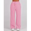 imageANRABESS Womens 2 Piece Outfits Half Zip Sweatshirt amp Wide Leg Pants Airport Travel Lounge Matching Sets Sweatsuits ClothingPink