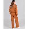 imageANRABESS Womens 2 Piece Outfits Half Zip Sweatshirt amp Wide Leg Pants Airport Travel Lounge Matching Sets Sweatsuits ClothingPumpkin