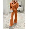 imageANRABESS Womens 2 Piece Outfits Half Zip Sweatshirt amp Wide Leg Pants Airport Travel Lounge Matching Sets Sweatsuits ClothingPumpkin