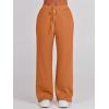 imageANRABESS Womens 2 Piece Outfits Half Zip Sweatshirt amp Wide Leg Pants Airport Travel Lounge Matching Sets Sweatsuits ClothingPumpkin
