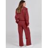 imageANRABESS Womens 2 Piece Outfits Half Zip Sweatshirt amp Wide Leg Pants Airport Travel Lounge Matching Sets Sweatsuits ClothingRed