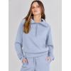 imageANRABESS Womens 2 Piece Outfits Half Zip Sweatshirt amp Wide Leg Pants Airport Travel Lounge Matching Sets Sweatsuits ClothingSky Blue