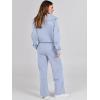 imageANRABESS Womens 2 Piece Outfits Half Zip Sweatshirt amp Wide Leg Pants Airport Travel Lounge Matching Sets Sweatsuits ClothingSky Blue