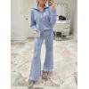 imageANRABESS Womens 2 Piece Outfits Half Zip Sweatshirt amp Wide Leg Pants Airport Travel Lounge Matching Sets Sweatsuits ClothingSky Blue