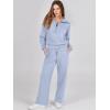 imageANRABESS Womens 2 Piece Outfits Half Zip Sweatshirt amp Wide Leg Pants Airport Travel Lounge Matching Sets Sweatsuits ClothingSky Blue