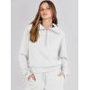 imageANRABESS Womens 2 Piece Outfits Half Zip Sweatshirt amp Wide Leg Pants Airport Travel Lounge Matching Sets Sweatsuits ClothingWhite