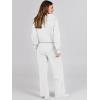 imageANRABESS Womens 2 Piece Outfits Half Zip Sweatshirt amp Wide Leg Pants Airport Travel Lounge Matching Sets Sweatsuits ClothingWhite