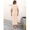 imageANRABESS Womens 2 Piece Skirt SetsStriped Knit Sweater Midi DressComfy CuteLounge Casual Travel for Summer or Early FallBeige