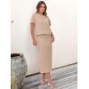 imageANRABESS Womens 2 Piece Skirt SetsStriped Knit Sweater Midi DressComfy CuteLounge Casual Travel for Summer or Early FallBright Tan