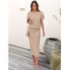 imageANRABESS Womens 2 Piece Skirt SetsStriped Knit Sweater Midi DressComfy CuteLounge Casual Travel for Summer or Early FallBright Tan