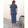 imageANRABESS Womens 2 Piece Skirt SetsStriped Knit Sweater Midi DressComfy CuteLounge Casual Travel for Summer or Early FallDark Blue