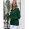 imageANRABESS Womens Long Sleeve Polo Sweaters Knit Button Shirt Lightweight Dressy Casual Basic Pullover Tops 2025 Fall Fashion Forest Green Large
