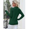 imageANRABESS Womens Long Sleeve Polo Sweaters Knit Button Shirt Lightweight Dressy Casual Basic Pullover Tops 2025 Fall Fashion Forest Green Small