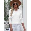 imageANRABESS Womens Long Sleeve Polo Sweaters Knit Button Shirt Lightweight Dressy Casual Basic Pullover Tops 2025 Fall Fashion White XLarge