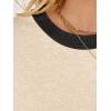 imageANRABESS Womens Short Sleeve Sweater Scoop Neck 2026 Casual Lightweight Pullover Tops Spring Summer ClothesBlackbeige