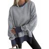 imageANRABESS Women Oversized Sweatshirts Thumbhole Long Sleeve Hoodies Shirts 2025 Fall Side Slit Pullover Top Teen Y2k OutfitsGrey Bluestriped