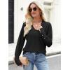 imageANRABESS Lightweight Sweaters for Women Long Sleeve V Neck Shirts Business Casual Work Blouses 2025 Fall Knit Pullover TopsBlack