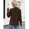 imageANRABESS Lightweight Sweaters for Women Long Sleeve V Neck Shirts Business Casual Work Blouses 2025 Fall Knit Pullover TopsCoffee