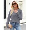imageANRABESS Lightweight Sweaters for Women Long Sleeve V Neck Shirts Business Casual Work Blouses 2025 Fall Knit Pullover TopsDark Grey