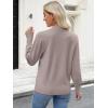imageANRABESS Lightweight Sweaters for Women Long Sleeve V Neck Shirts Business Casual Work Blouses 2025 Fall Knit Pullover TopsGrey Khaki