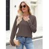 imageANRABESS Lightweight Sweaters for Women Long Sleeve V Neck Shirts Business Casual Work Blouses 2025 Fall Knit Pullover TopsTaupe