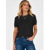 imageANRABESS Short Sleeve Sweater for Women Lightweight Crewneck Wool Blend Sweaters Tops Spring Summer Business Casual OutfitsBlack