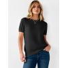 imageANRABESS Short Sleeve Sweater for Women Lightweight Crewneck Wool Blend Sweaters Tops Spring Summer Business Casual OutfitsBlack
