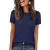 imageANRABESS Short Sleeve Sweater for Women Lightweight Crewneck Wool Blend Sweaters Tops Spring Summer Business Casual OutfitsNavy Blue