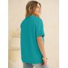 imageANRABESS Womens Short Sleeve Tops Oversized Lightweight Sweatshirt Polo Shirts 2026 Summer Casual Button Pullover Top OutfitsAqua