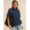 imageANRABESS Womens Short Sleeve Tops Oversized Lightweight Sweatshirt Polo Shirts 2026 Summer Casual Button Pullover Top OutfitsBlue