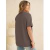 imageANRABESS Womens Short Sleeve Tops Oversized Lightweight Sweatshirt Polo Shirts 2026 Summer Casual Button Pullover Top OutfitsBrown