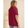 imageANRABESS Womens Short Sleeve Tops Oversized Lightweight Sweatshirt Polo Shirts 2026 Summer Casual Button Pullover Top OutfitsDark Red