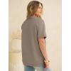 imageANRABESS Womens Short Sleeve Tops Oversized Lightweight Sweatshirt Polo Shirts 2026 Summer Casual Button Pullover Top OutfitsKhaki