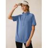 imageANRABESS Womens Short Sleeve Tops Oversized Lightweight Sweatshirt Polo Shirts 2026 Summer Casual Button Pullover Top OutfitsLight Blue