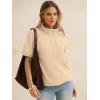 imageANRABESS Womens Short Sleeve Tops Oversized Lightweight Sweatshirt Polo Shirts 2026 Summer Casual Button Pullover Top OutfitsParchment