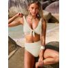 imageANRABESS Bikini Sets for Women Summer High Waisted 2 Piece Bathing Suit Ribbed Tie Knot Swimsuit 2026 Beach Vacation SwimwearBeige