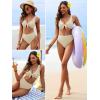 imageANRABESS Bikini Sets for Women Summer High Waisted 2 Piece Bathing Suit Ribbed Tie Knot Swimsuit 2026 Beach Vacation SwimwearBeige