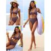 imageANRABESS Bikini Sets for Women Summer High Waisted 2 Piece Bathing Suit Ribbed Tie Knot Swimsuit 2026 Beach Vacation SwimwearDusty Purple
