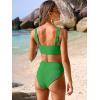 imageANRABESS Bikini Sets for Women Summer High Waisted 2 Piece Bathing Suit Ribbed Tie Knot Swimsuit 2026 Beach Vacation SwimwearGreen