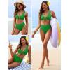 imageANRABESS Bikini Sets for Women Summer High Waisted 2 Piece Bathing Suit Ribbed Tie Knot Swimsuit 2026 Beach Vacation SwimwearGreen