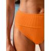 imageANRABESS Bikini Sets for Women Summer High Waisted 2 Piece Bathing Suit Ribbed Tie Knot Swimsuit 2026 Beach Vacation SwimwearOrange