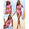 imageANRABESS Bikini Sets for Women Summer High Waisted 2 Piece Bathing Suit Ribbed Tie Knot Swimsuit 2026 Beach Vacation SwimwearPink