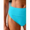 imageANRABESS Bikini Sets for Women Summer High Waisted 2 Piece Bathing Suit Ribbed Tie Knot Swimsuit 2026 Beach Vacation SwimwearTurquoise