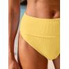 imageANRABESS Bikini Sets for Women Summer High Waisted 2 Piece Bathing Suit Ribbed Tie Knot Swimsuit 2026 Beach Vacation SwimwearYellow